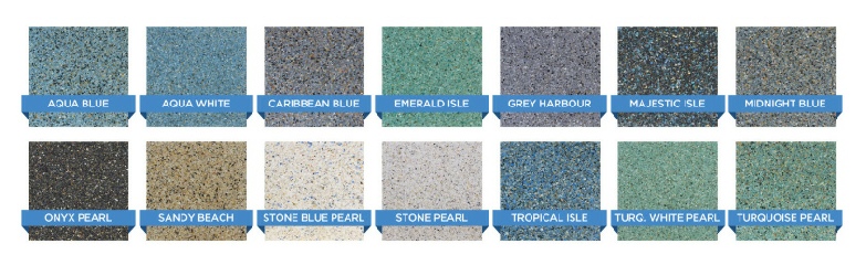 crystalstones smooth pool replaster samples